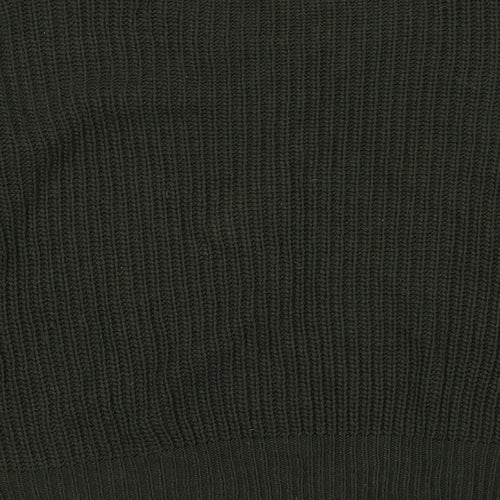 Boohoo Womens Green Crew Neck Acrylic Pullover Jumper Size 6