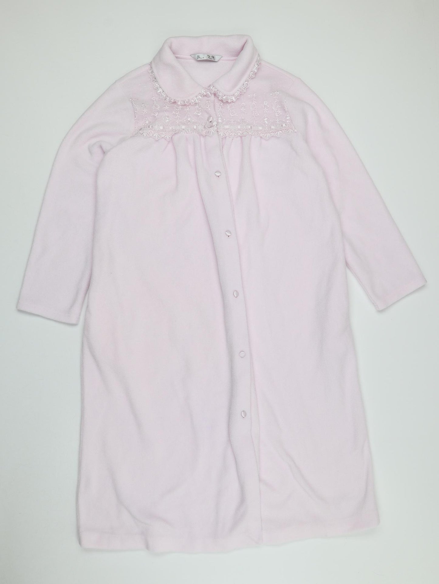 BHS Womens Pink Floral Polyester Kimono Dress Size 8 Button - Size 8/10, Pockets