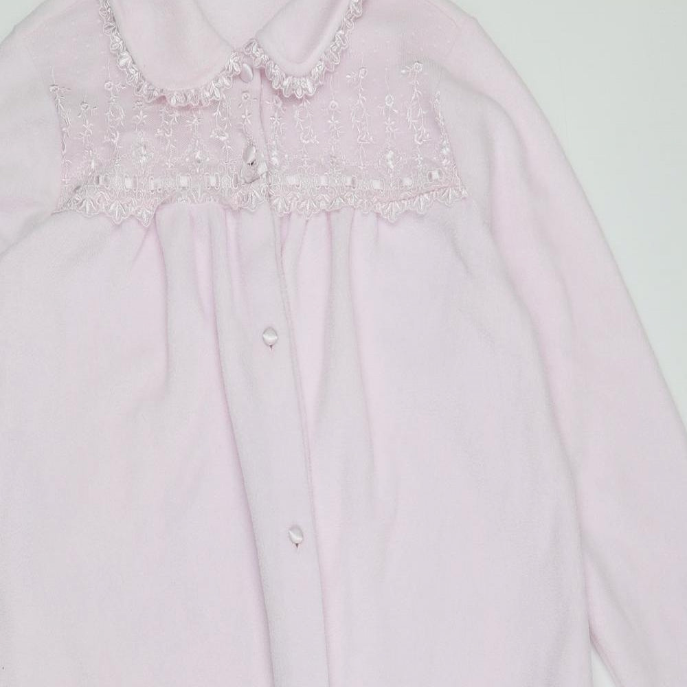 BHS Womens Pink Floral Polyester Kimono Dress Size 8 Button - Size 8/10, Pockets