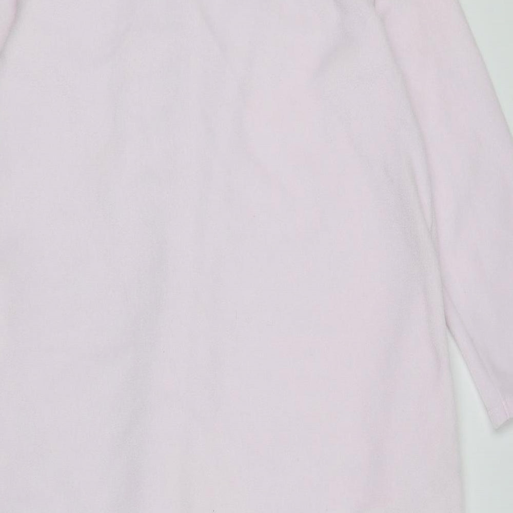 BHS Womens Pink Floral Polyester Kimono Dress Size 8 Button - Size 8/10, Pockets