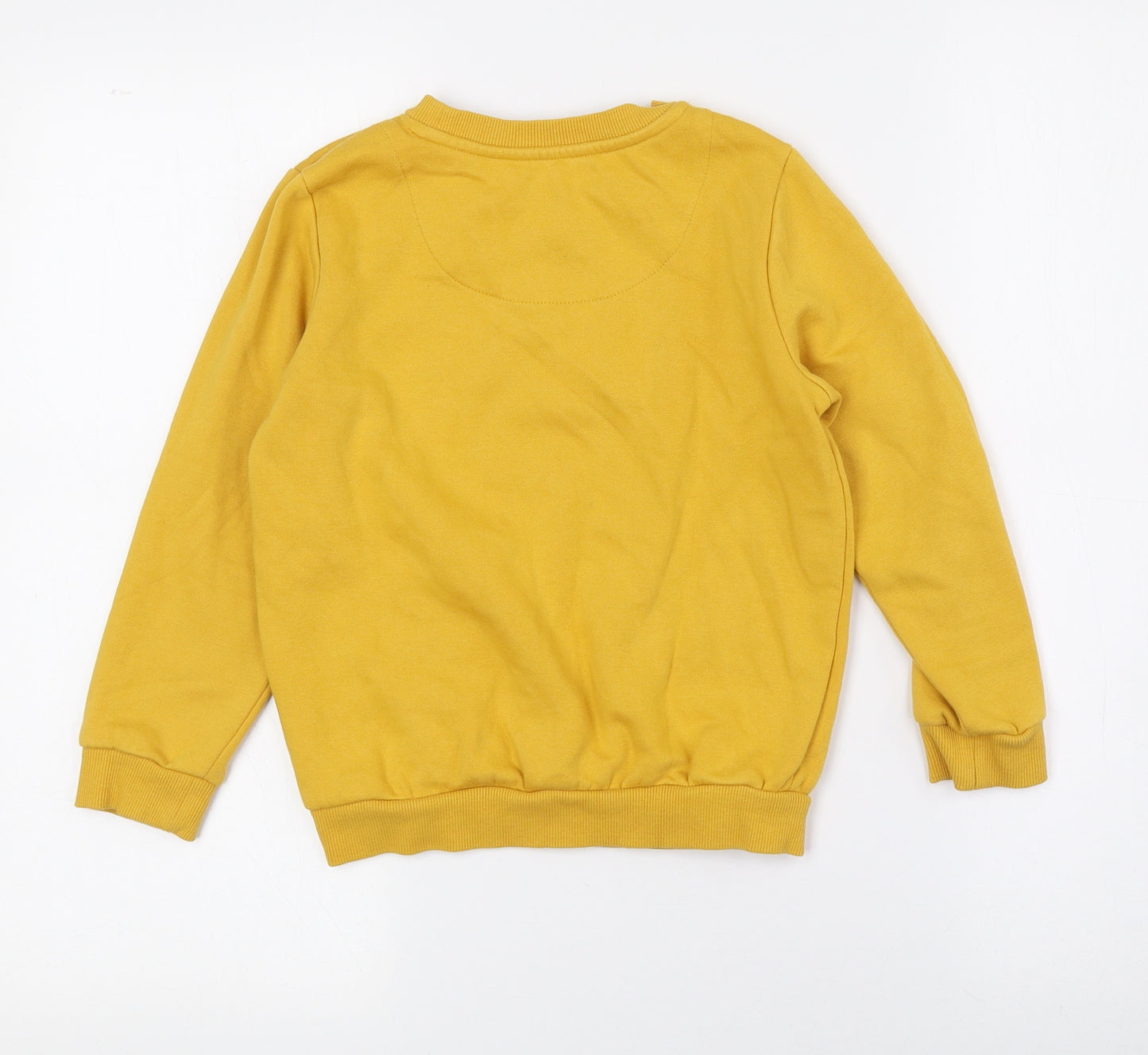 F&F Boys Yellow Cotton Pullover Sweatshirt Size 6-7 Years