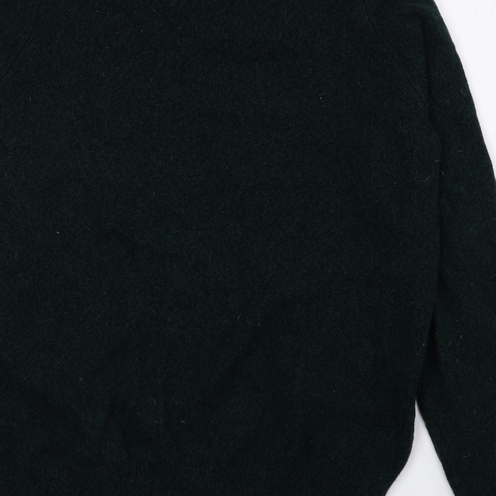 NEXT Mens Green High Neck Wool Pullover Jumper Size L