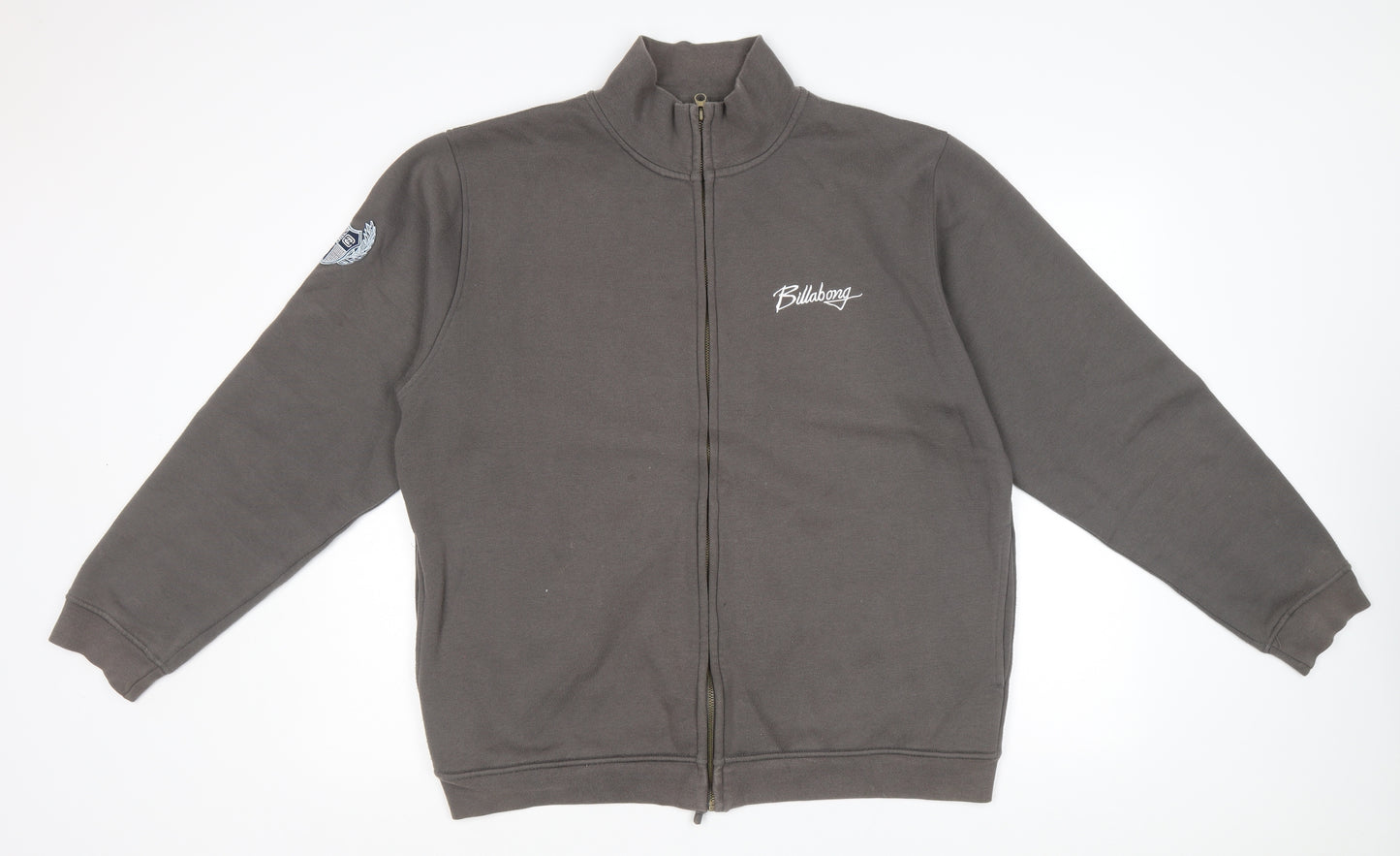 Billabong Mens Grey Polyester Full Zip Sweatshirt Size L