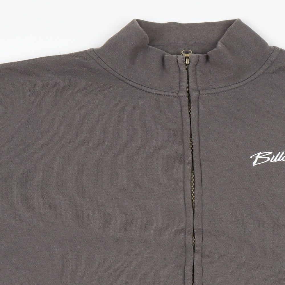 Billabong Mens Grey Polyester Full Zip Sweatshirt Size L