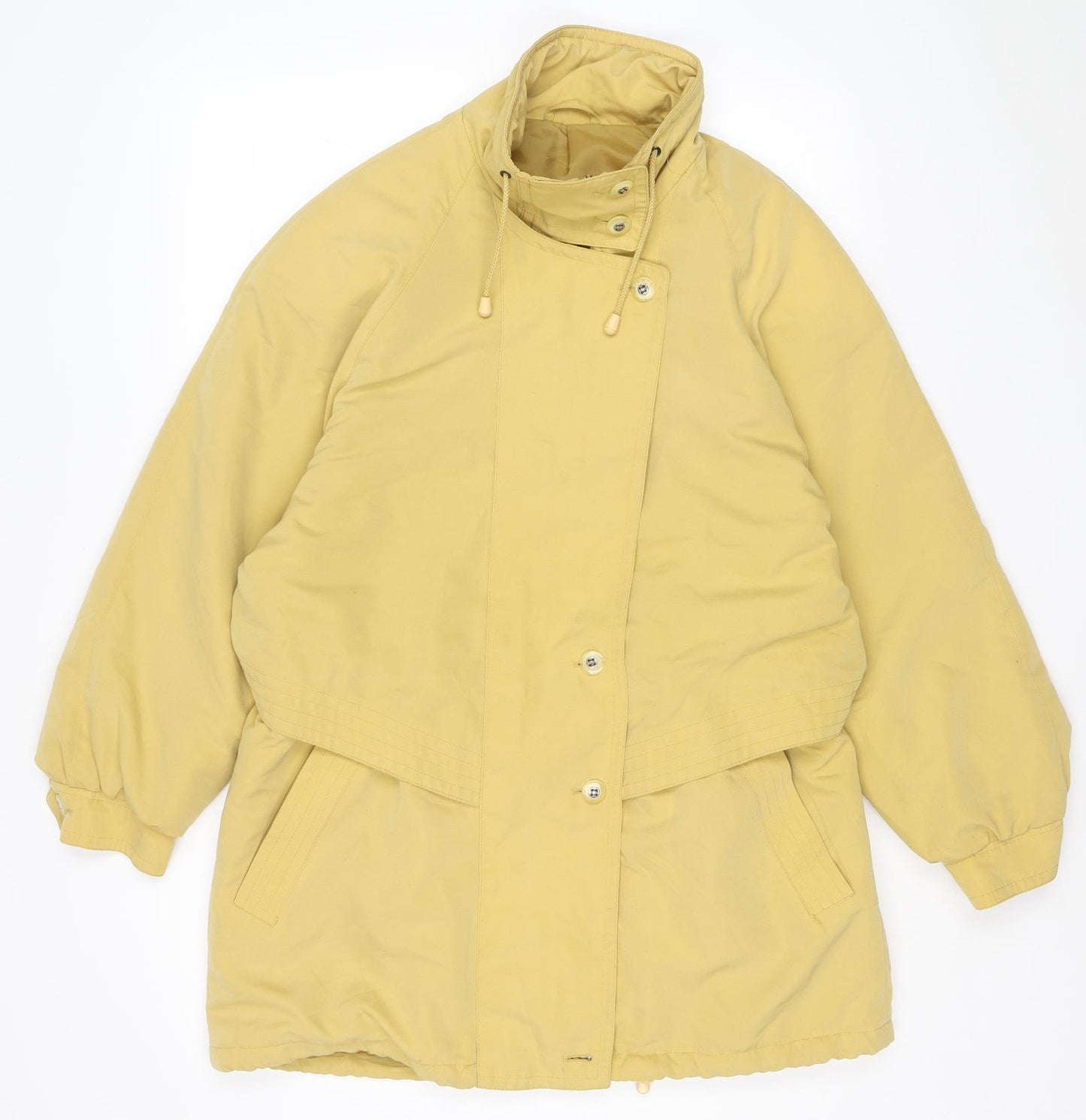 Dannimac Womens Yellow Rain Coat Coat Size M Zip