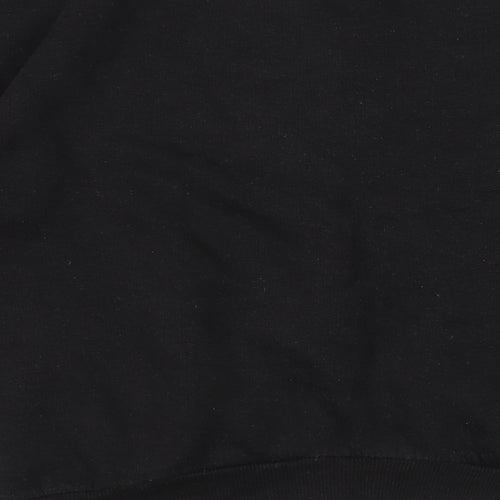 Boohoo Womens Black Polyester Pullover Sweatshirt Size 8 Pullover