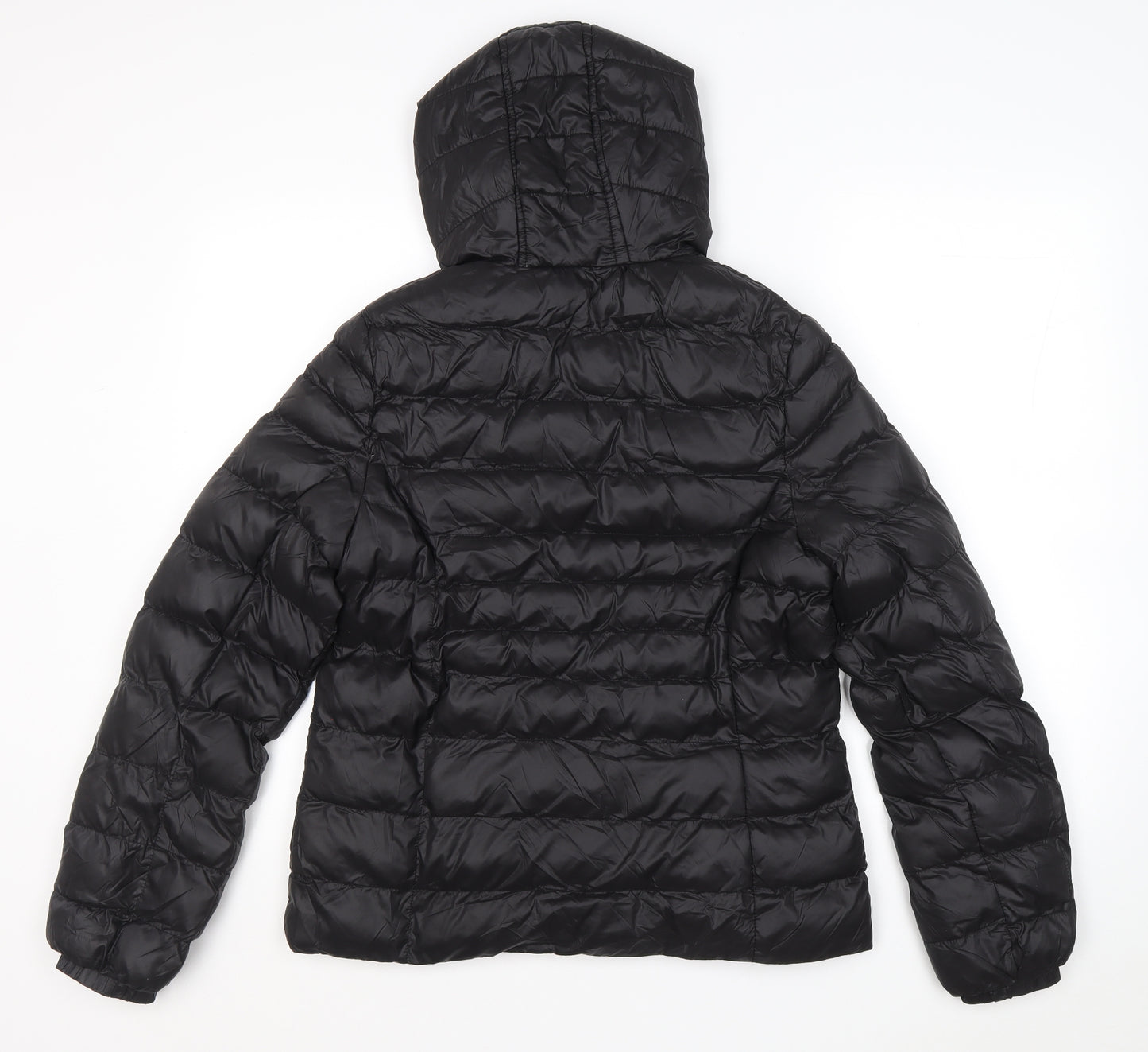 Brave Soul Womens Black Puffer Jacket Coat Size 12 Zip