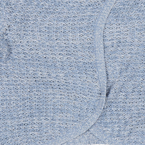 Dorothy Perkins Womens Blue Round Neck Acrylic Wrap Jumper Size 14