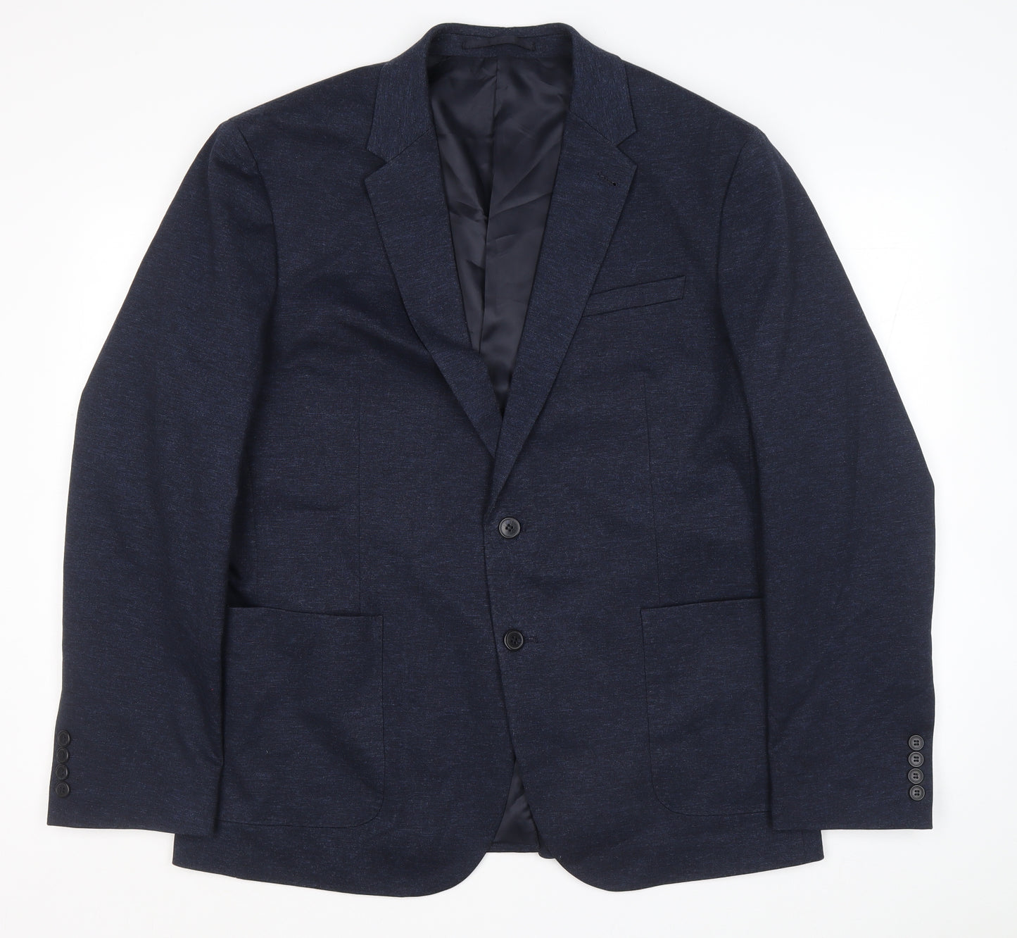 TU Man Mens Blue Viscose Jacket Blazer Size 44