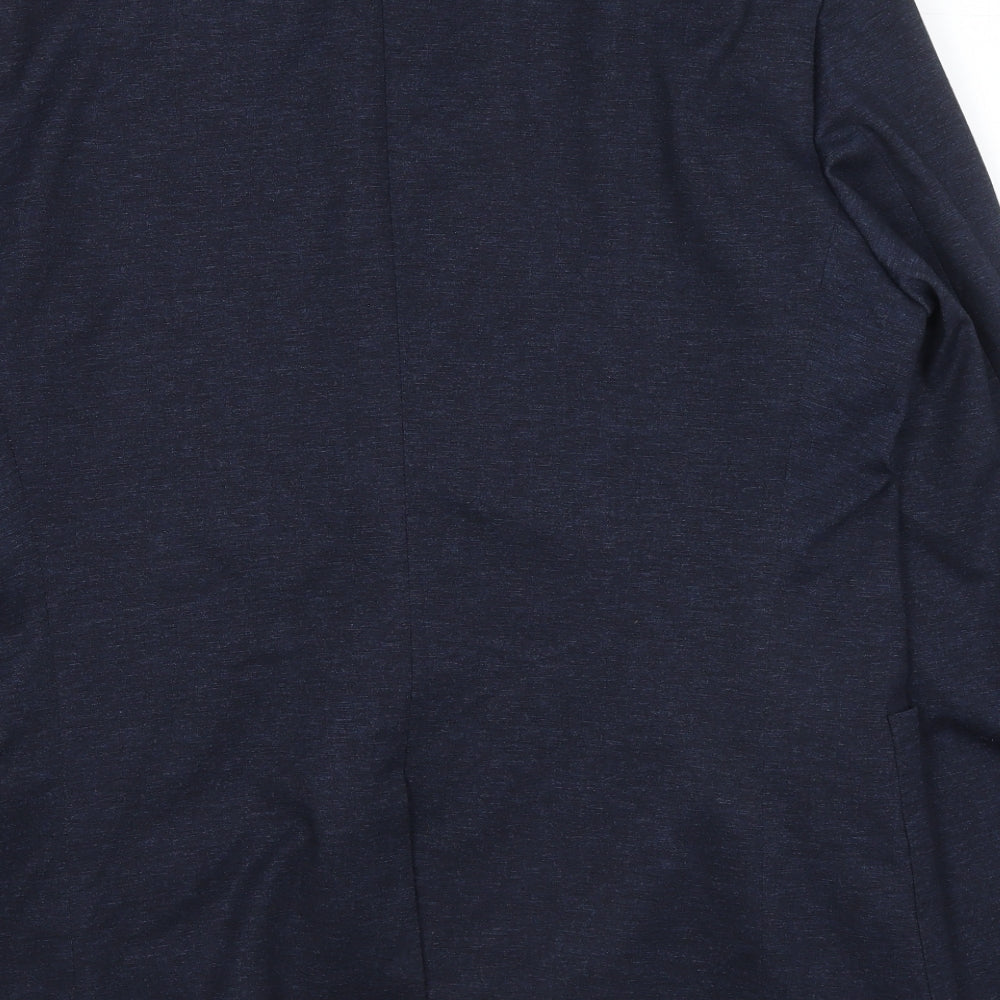 TU Man Mens Blue Viscose Jacket Blazer Size 44