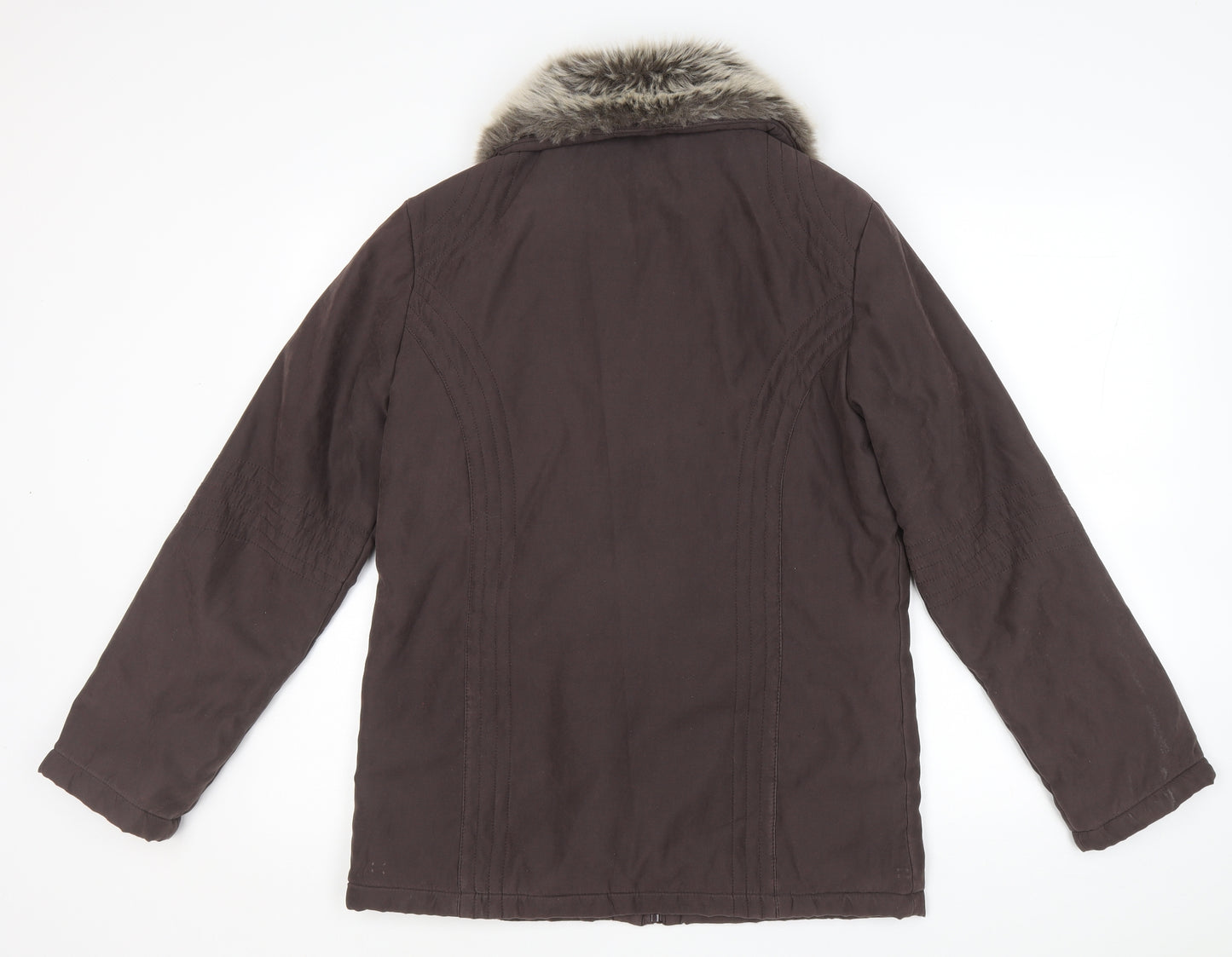 Klassik Clothing Womens Brown Rain Coat Coat Size 12 Zip