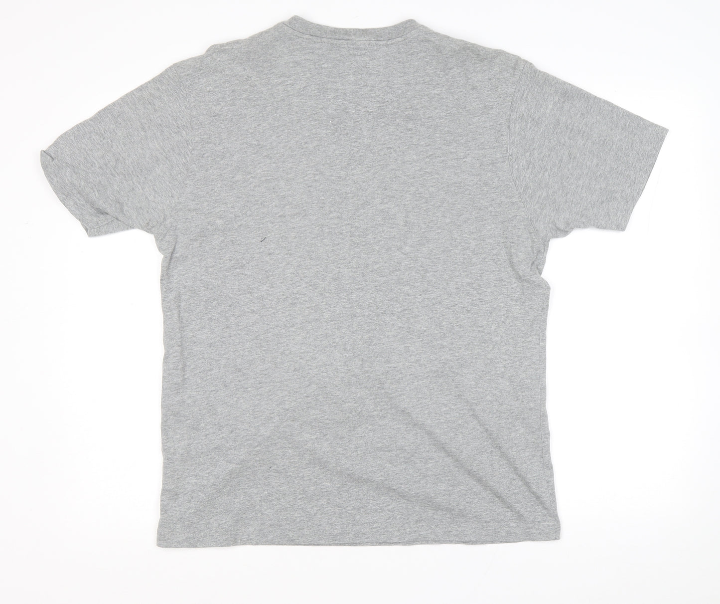 Cherokee Mens Grey Cotton T-Shirt Size L V-Neck