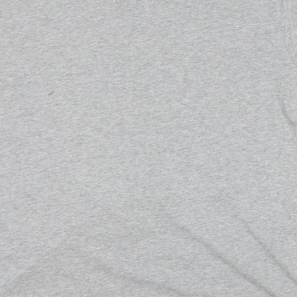Cherokee Mens Grey Cotton T-Shirt Size L V-Neck