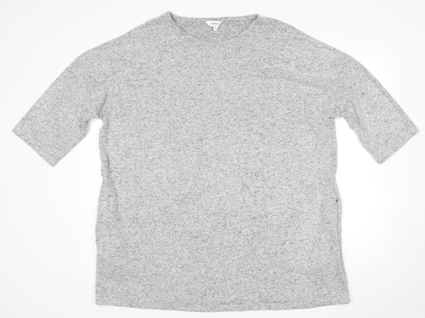 Capsule Womens Grey Boat Neck Viscose Pullover Jumper Size 20