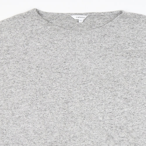 Capsule Womens Grey Boat Neck Viscose Pullover Jumper Size 20