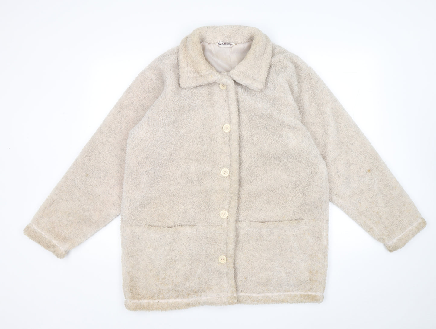 Kaleidoscope Womens Beige Jacket Size 14 Buckle