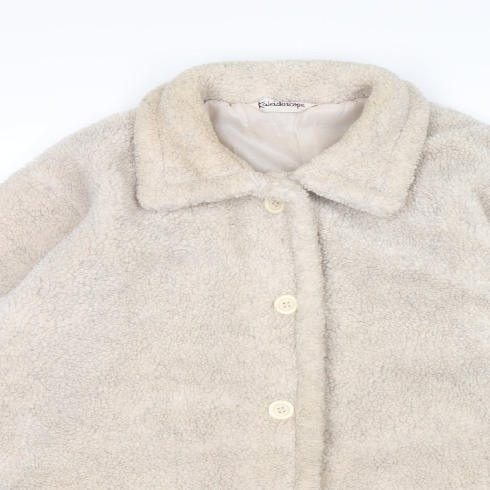 Kaleidoscope Womens Beige Jacket Size 14 Buckle