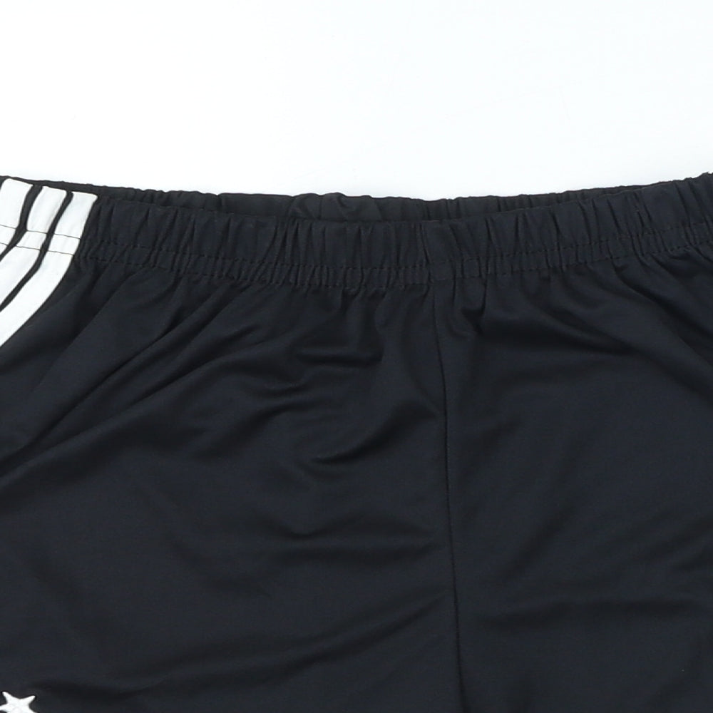 adidas Boys Black Polyester Sweat Shorts Size 13 Years Regular - German Football