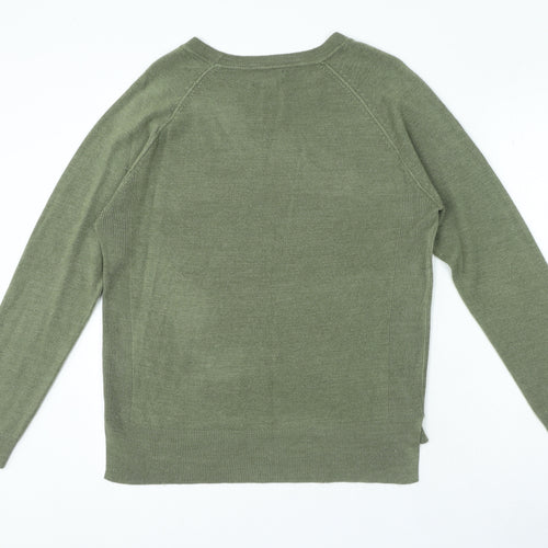 Primark Womens Green Round Neck Polyester Pullover Jumper Size L
