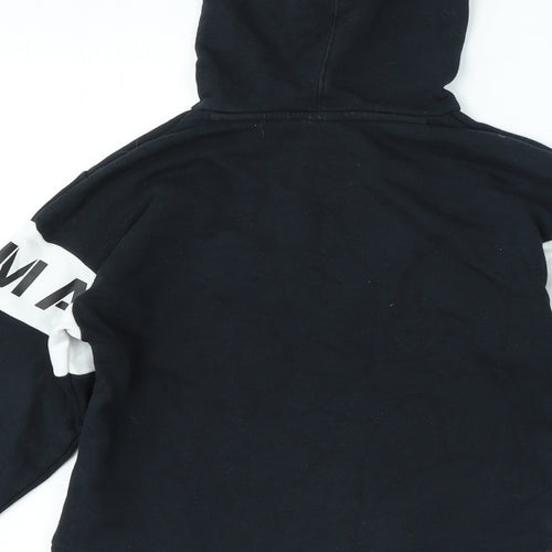 PUMA Girls Black Polyester Pullover Hoodie Size 11-12 Years