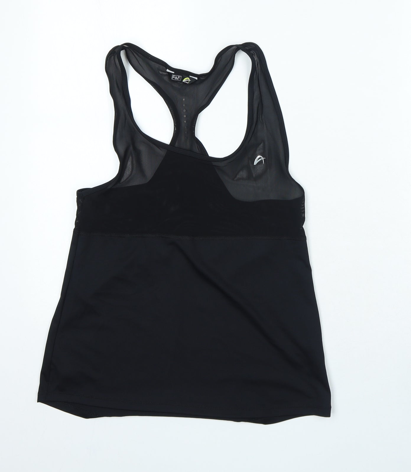 F&F Womens Black Polyester Pullover Tank Size M Scoop Neck Pullover
