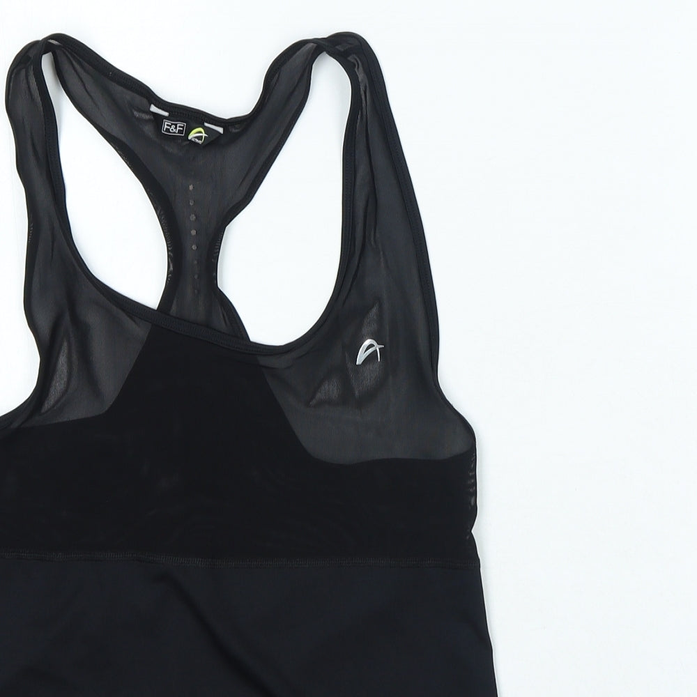F&F Womens Black Polyester Pullover Tank Size M Scoop Neck Pullover