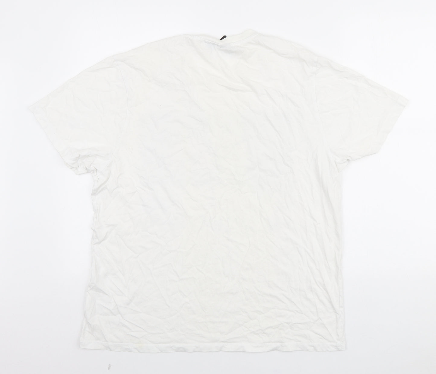Primark Mens White Cotton T-Shirt Size M Round Neck - Stranger Things- The upside down