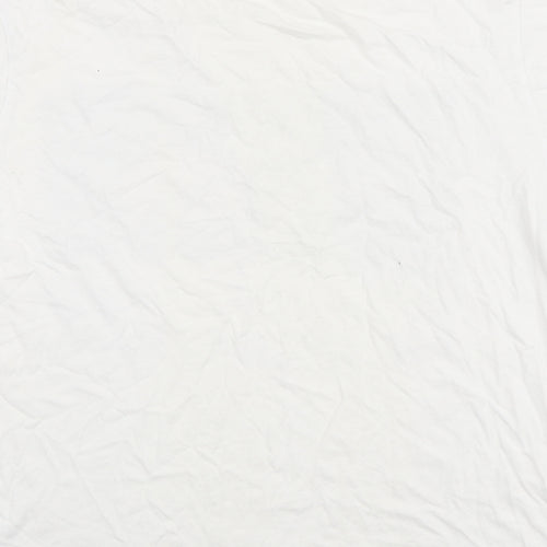 Primark Mens White Cotton T-Shirt Size M Round Neck - Stranger Things- The upside down