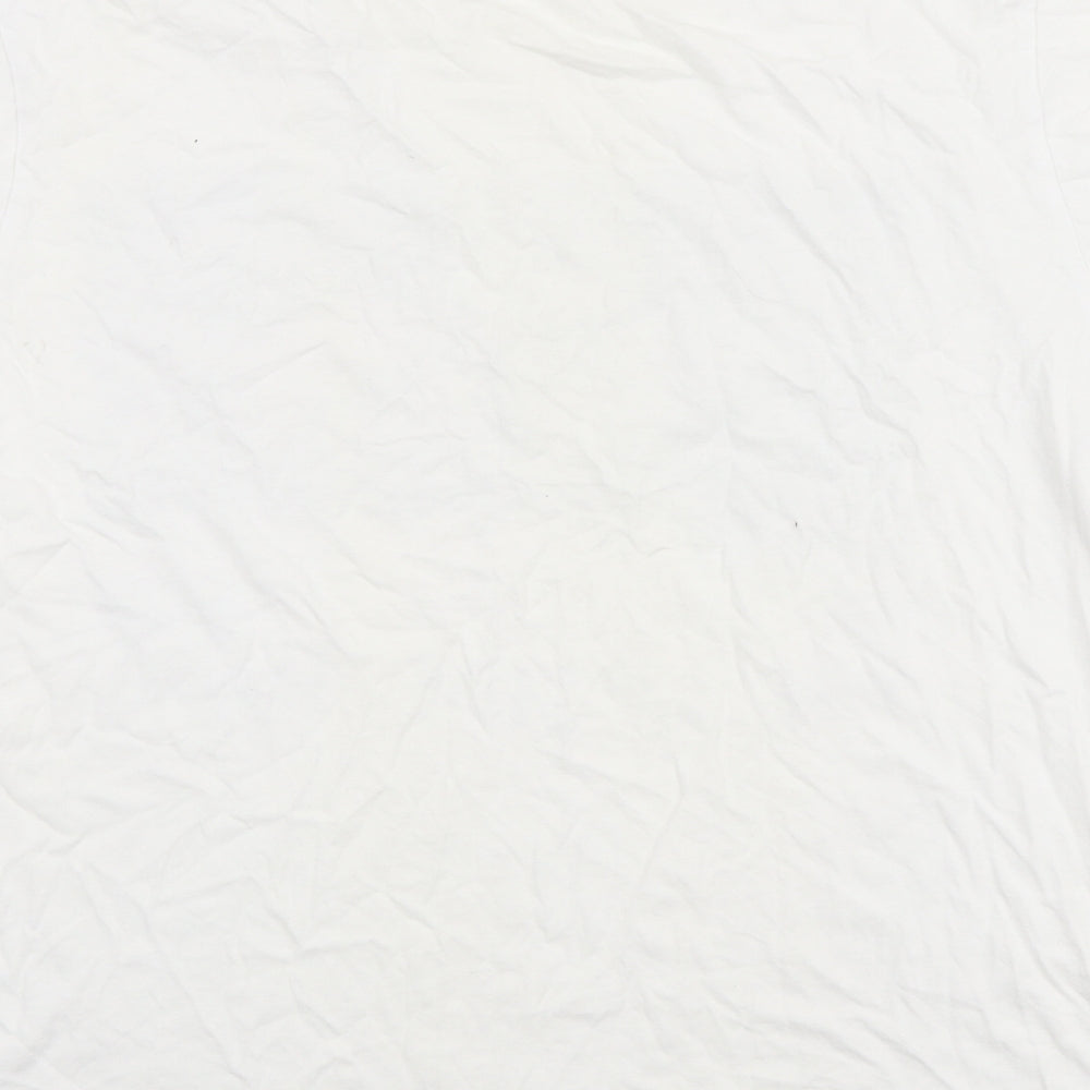 Primark Mens White Cotton T-Shirt Size M Round Neck - Stranger Things- The upside down