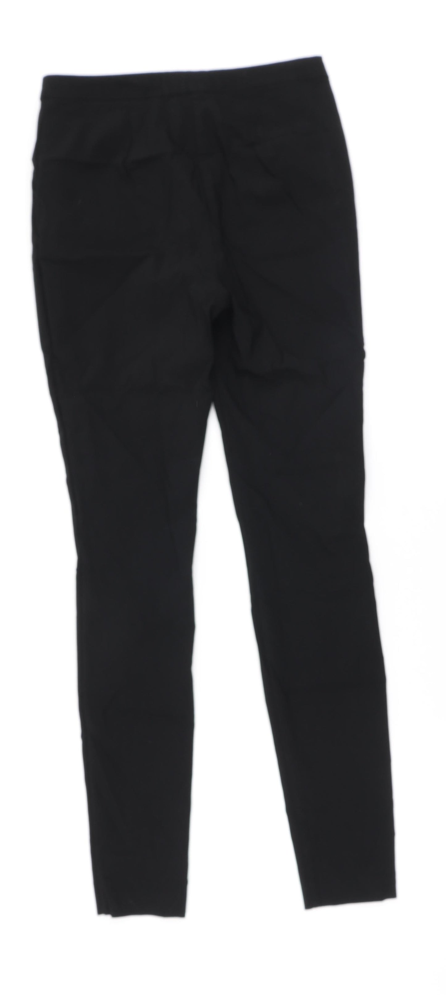 New Look Womens Black Polyamide Trousers Size 10 L29.5 in Regular Zip