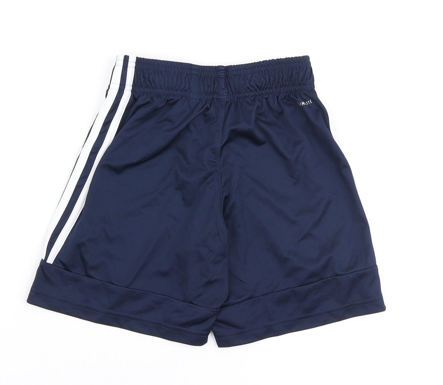 adidas Boys Blue Polyester Shorts Size 9-10 Years Regular Drawstring