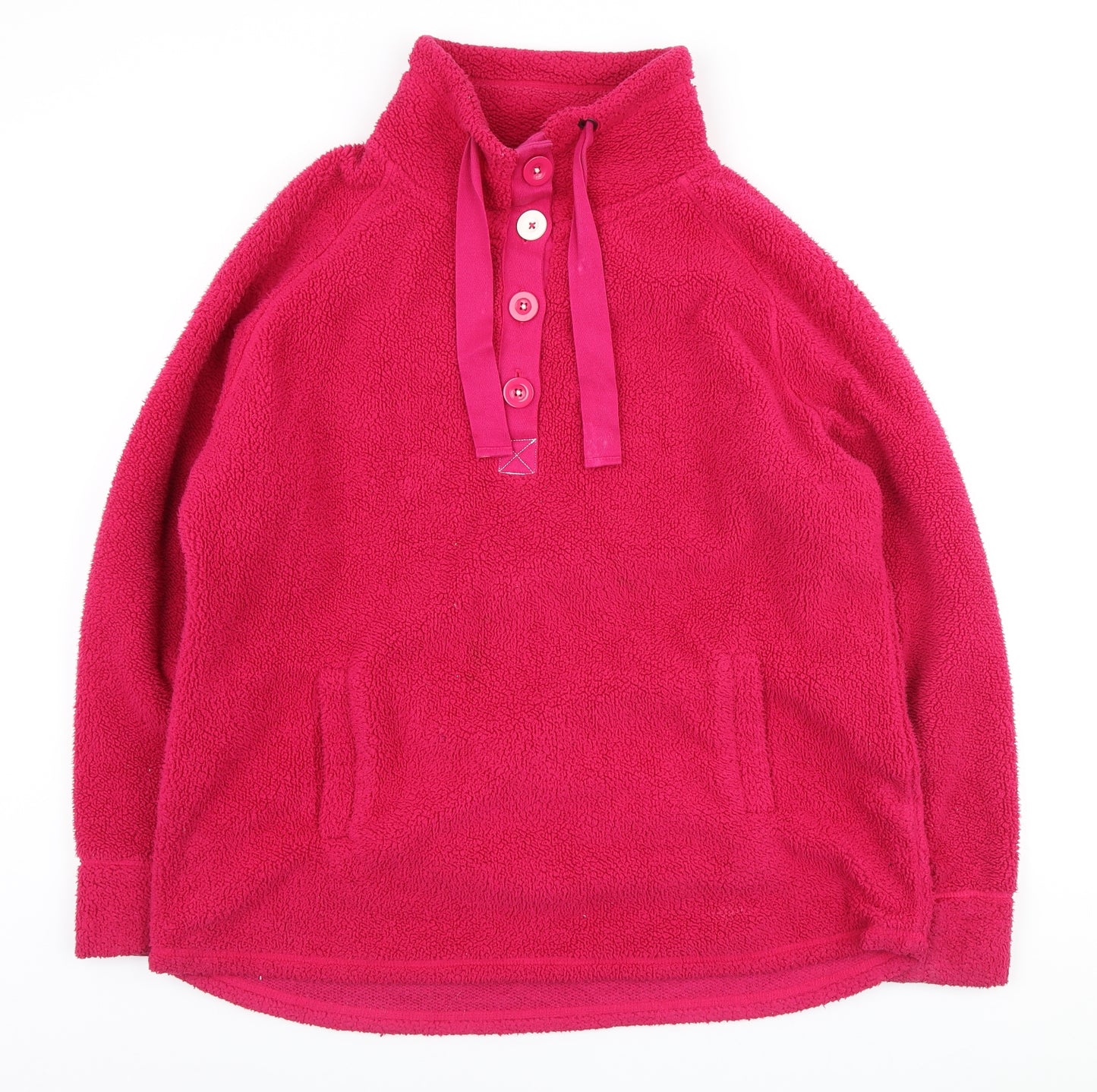 TU Womens Pink Polyester Pullover Sweatshirt Size 20 Button