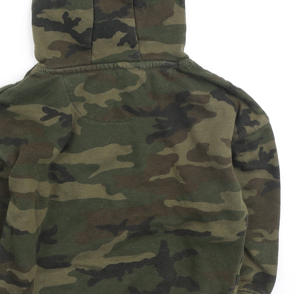 Primark Boys Green Camouflage Polyester Pullover Hoodie Size 2-3 Years - Future