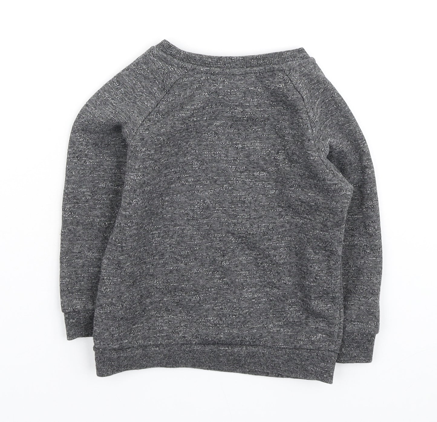 Primark Boys Grey Polyester Pullover Jumper Size 18-24 Months - Cool Dude Sweatshirt