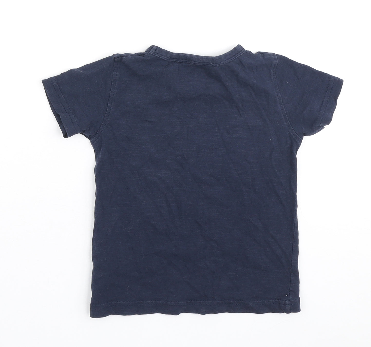 NEXT Baby Blue Cotton Basic T-Shirt Size 12-18 Months Round Neck - Super Star
