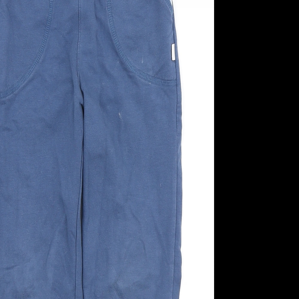 Mitch & Son Boys Blue Cotton Jogger Trousers Size 6 Years Regular Drawstring