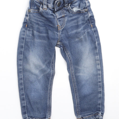 NEXT Boys Blue Polyester Jeans Size 12-18 Months Button