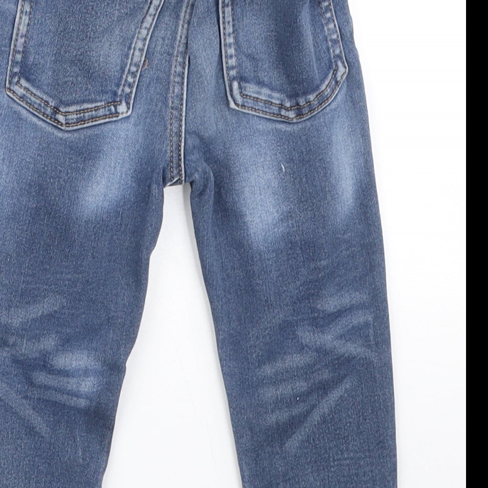 NEXT Boys Blue Polyester Jeans Size 12-18 Months Button