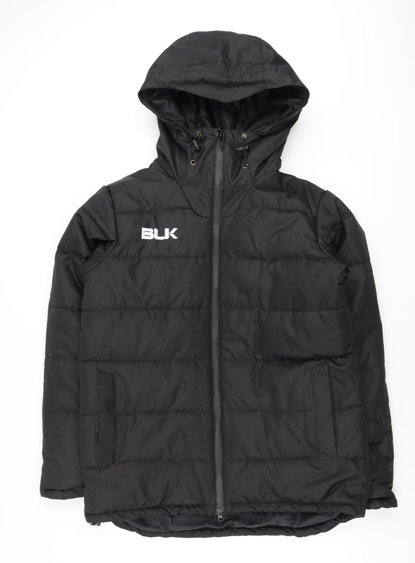 BLK Mens Black Puffer Jacket Coat Size M Zip