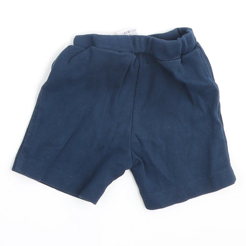 Little Mariner Baby Blue Cotton Cropped Leggings Size 0-3 Months - Contrasting Trim