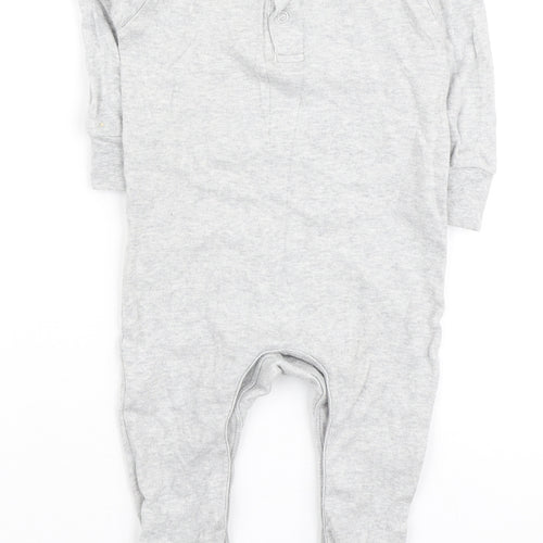 Matalan Boys Grey Polyester Babygrow One-Piece Size 6-9 Months Snap - Roar!