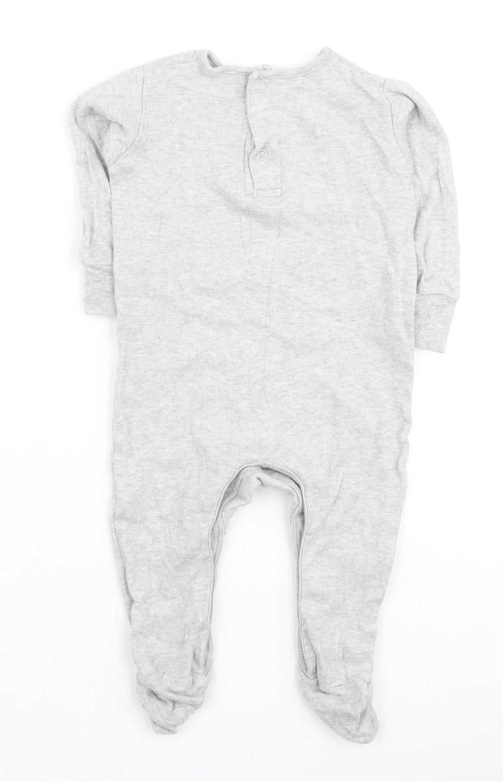 Matalan Boys Grey Polyester Babygrow One-Piece Size 6-9 Months Snap - Roar!