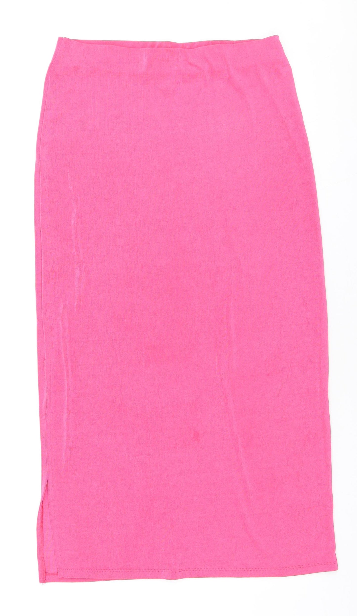 Primark Womens Pink Polyester Maxi Skirt Size M - Elasticated waist
