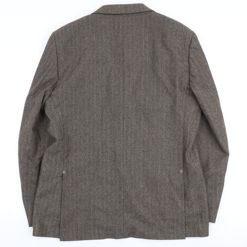 River Island Mens Brown Herringbone Polyester Blazer