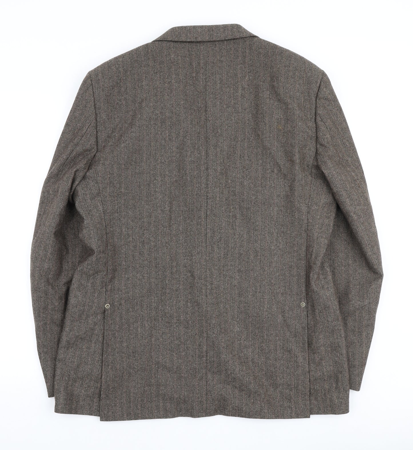 River Island Mens Brown Herringbone Polyester Blazer