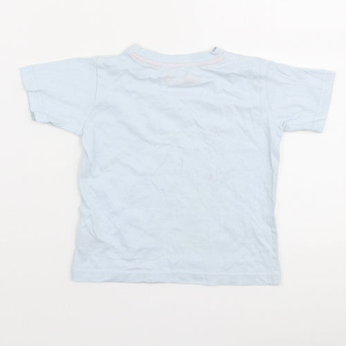 Urban Rascals Boys Blue Cotton Basic T-Shirt Size 12-18 Months Round Neck - Cool and Awesome
