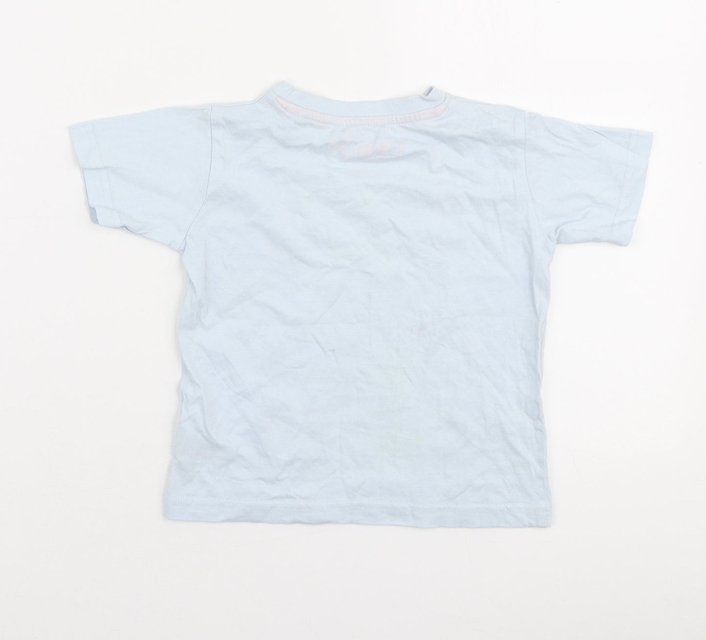 Urban Rascals Boys Blue Cotton Basic T-Shirt Size 12-18 Months Round Neck - Cool and Awesome
