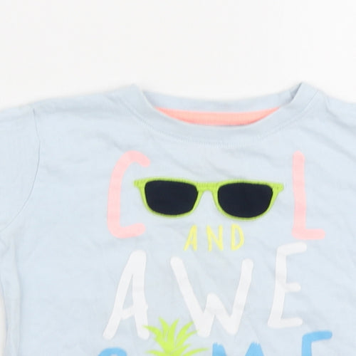 Urban Rascals Boys Blue Cotton Basic T-Shirt Size 12-18 Months Round Neck - Cool and Awesome