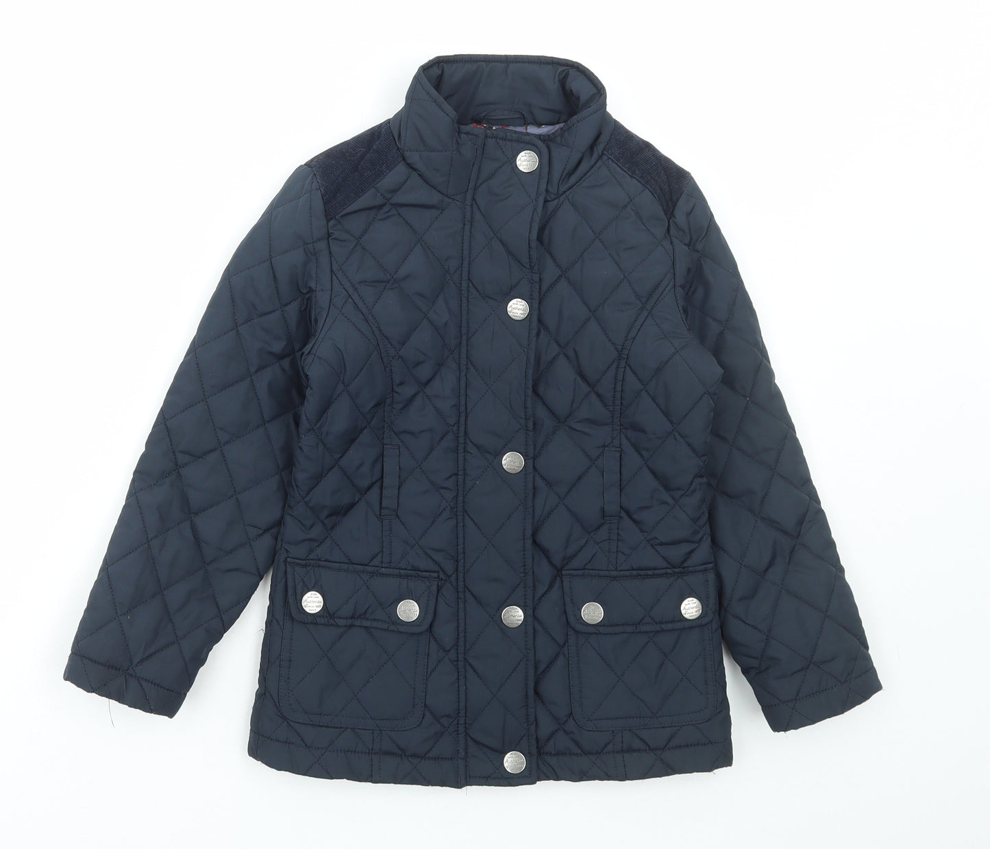 NEXT Girls Blue Parka Coat Size 5-6 Years Zip