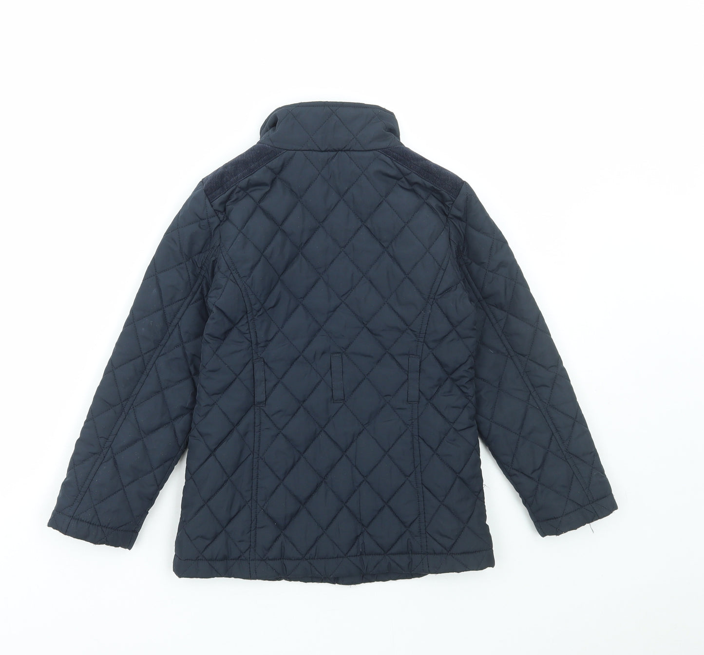 NEXT Girls Blue Parka Coat Size 5-6 Years Zip
